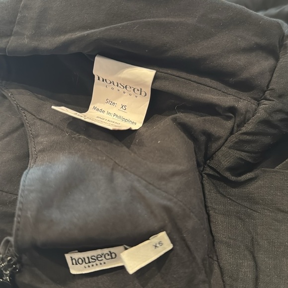 NWOT HOUSE OF CB Florianne Black Low Back Bow Mini Dress sz XS - Picture 8 of 11